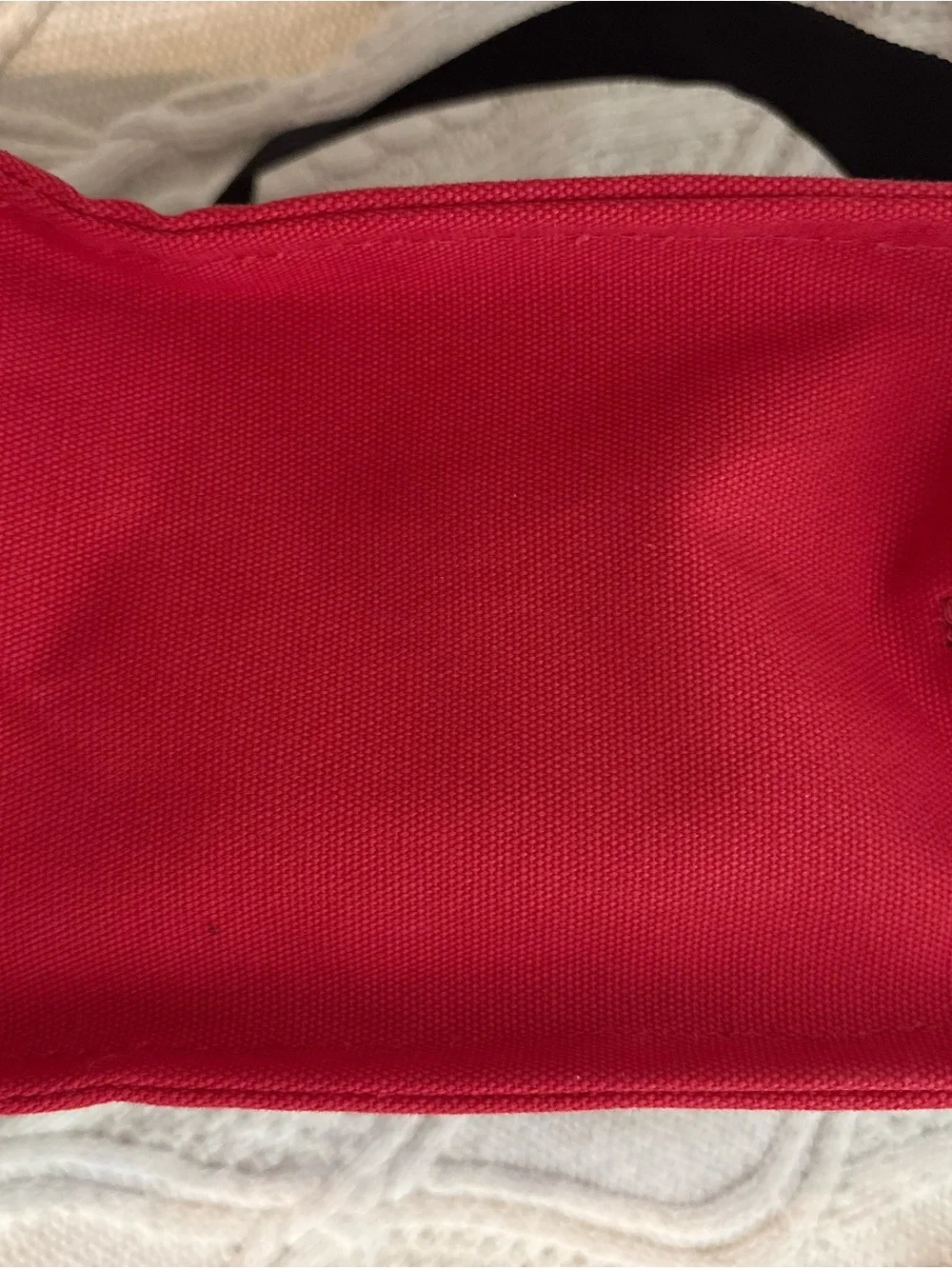 Marc Jacobs Red Canvas 'The Tote Bag' with Black Strap - Picture 6 of 7